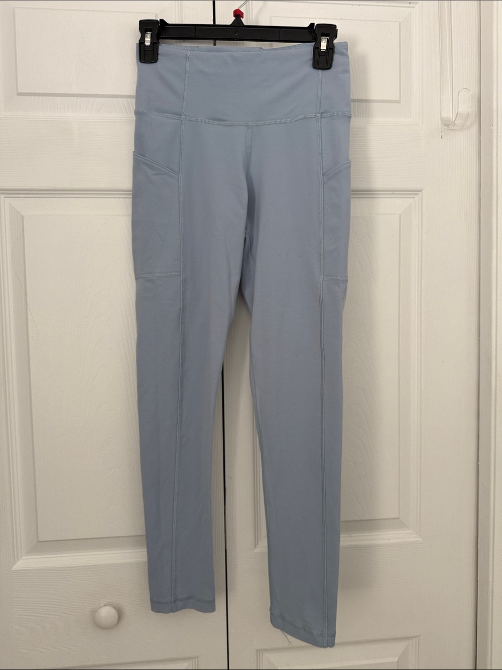 TNA by Aritzia High-Waist Leggings in Pale Blue size M with Pockets / GreyBlue